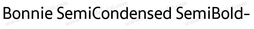 Bonnie SemiCondensed SemiBold字体转换